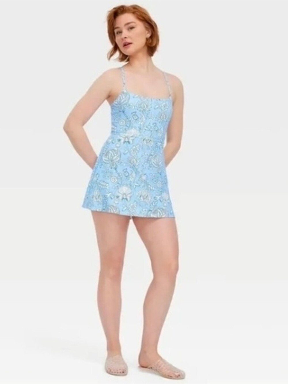 Roller Rabbit X Target Light Blue Floral Print Romper Dress